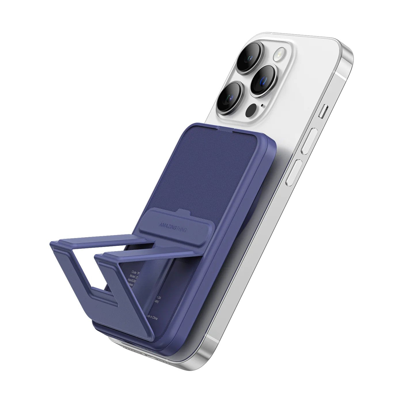 "AMAZINGTHING Thunder Pro Mag WireIess Powerbank 5,000 mAh with Stand - Blue"
