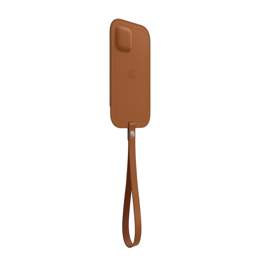 iPhone 12 mini Leather Sleeve with MagSafe - Saddle Brown
