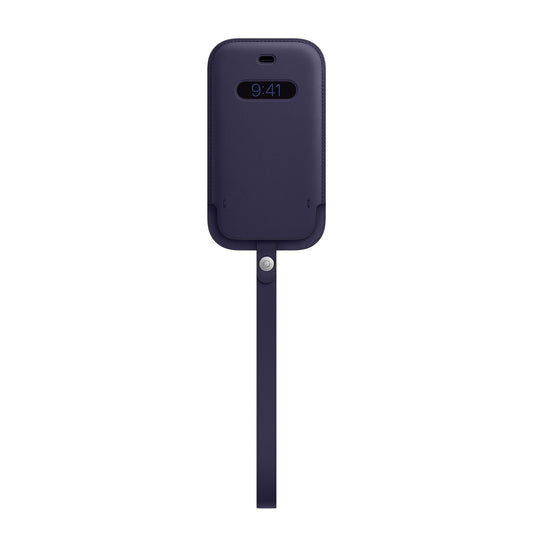 iPhone 12 mini Leather Sleeve with MagSafe - Deep Violet