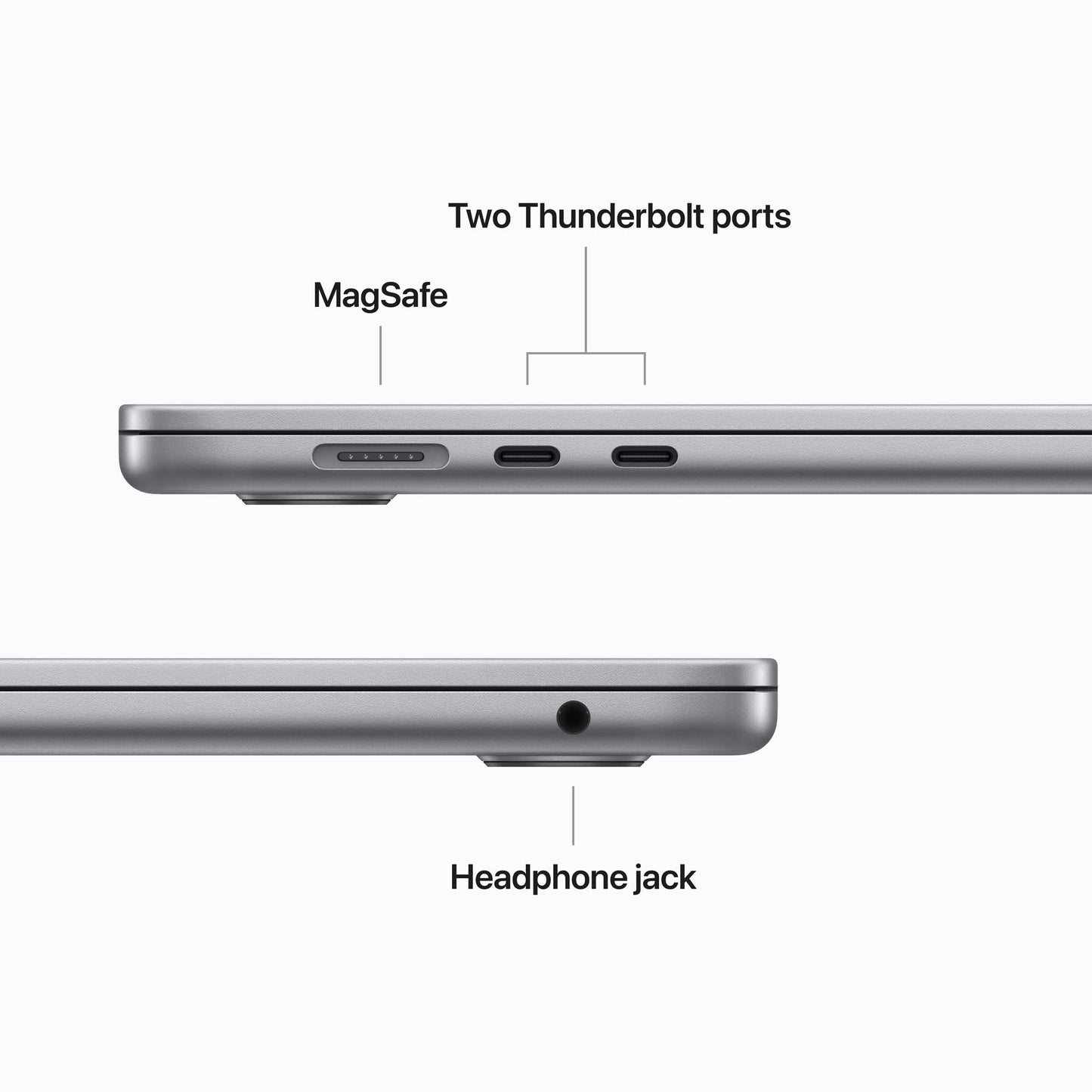 15-inch MacBook Air: Apple M2 chip with 8‑core CPU and 10‑core GPU, 256GB SSD - Space Gray