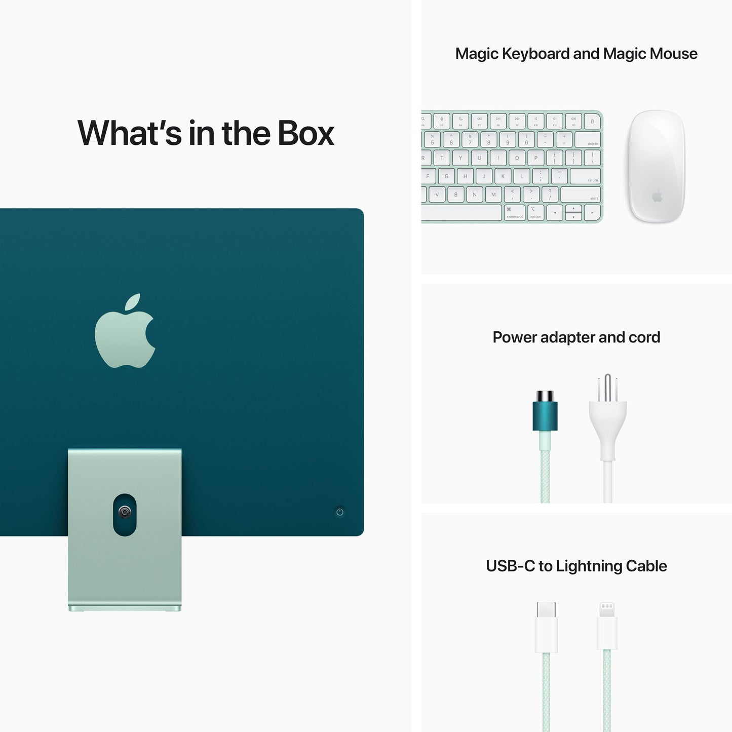 24-inch iMac with Retina 4.5K display: Apple M1 chip with 8-core CPU and 8-core GPU 256GB - Green