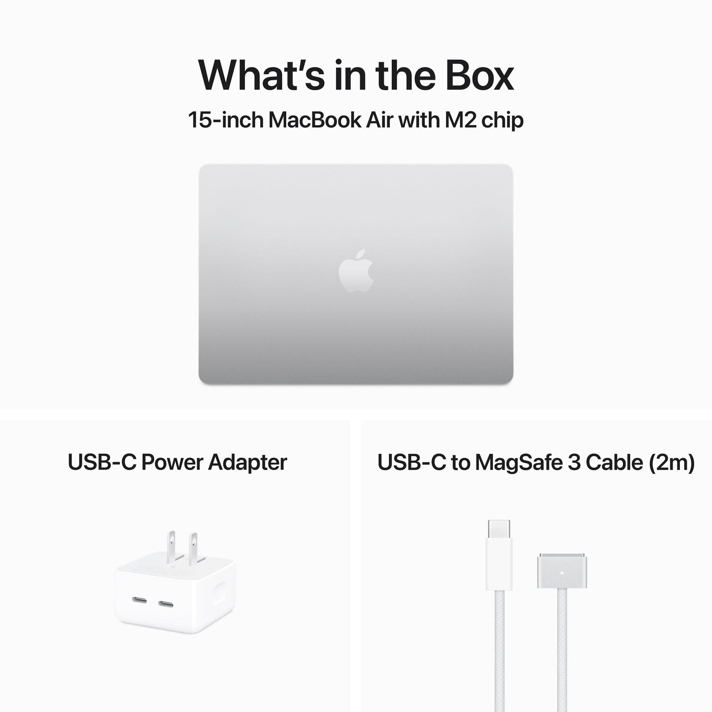 15-inch MacBook Air: Apple M2 chip with 8‑core CPU and 10‑core GPU, 256GB SSD - Silver