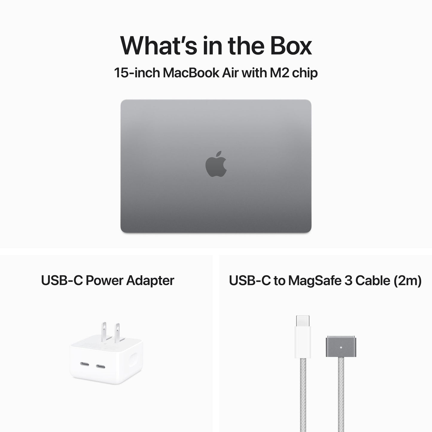 15-inch MacBook Air: Apple M2 chip with 8‑core CPU and 10‑core GPU, 512GB SSD - Space Gray