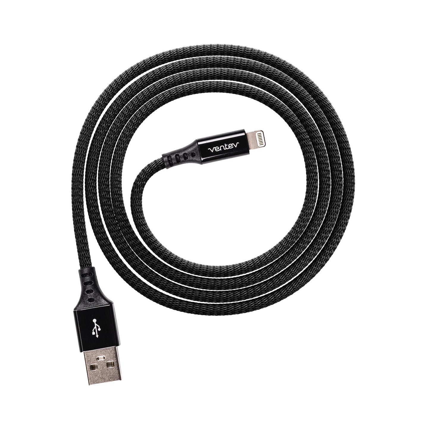 VENTEV Chargesync Alloy Lightning Cable 1.2m - Jet Black