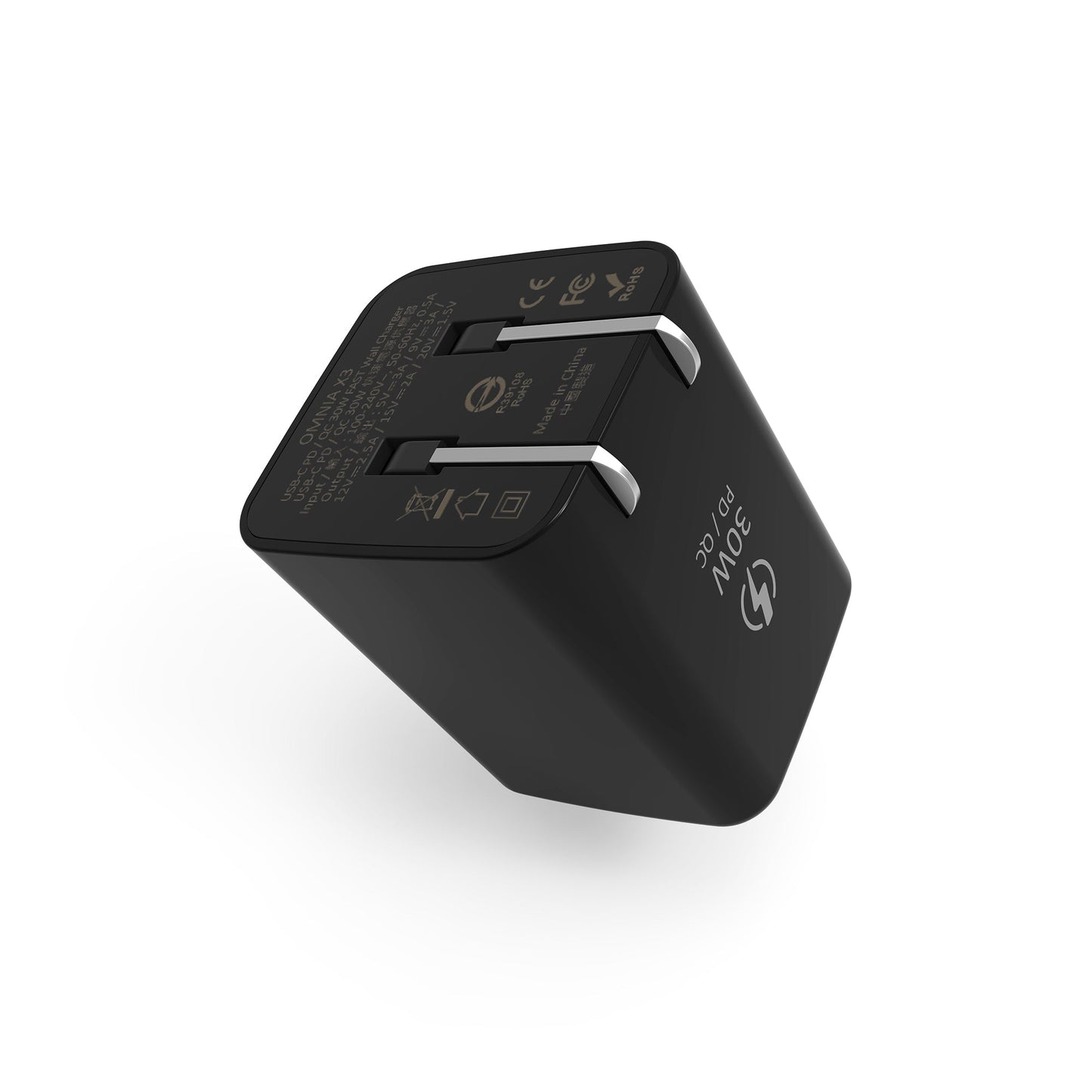 ADAM ELEMENTS Omnia X3 30W USB-C PD Wall Charger - Black