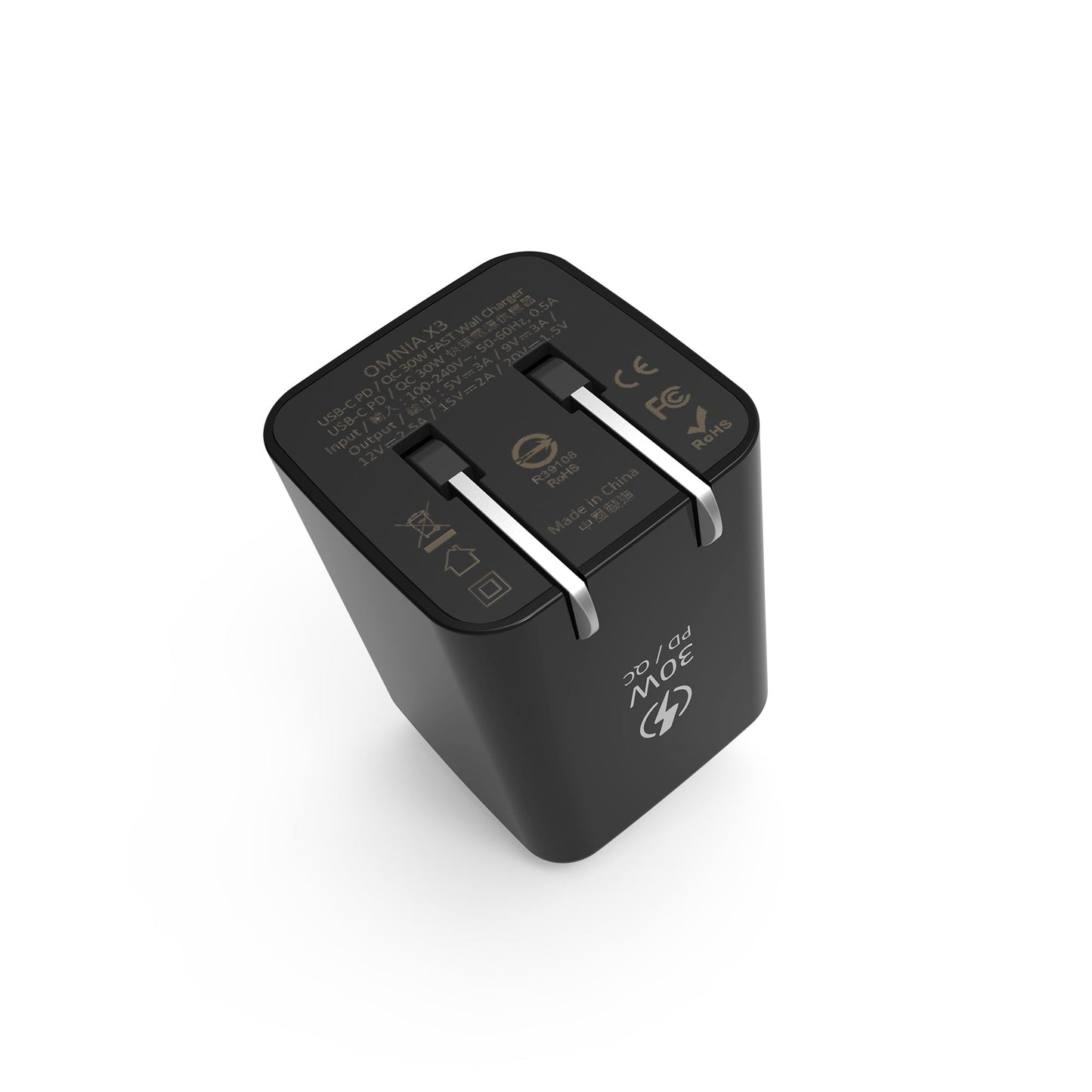 ADAM ELEMENTS Omnia X3 30W USB-C PD Wall Charger - Black