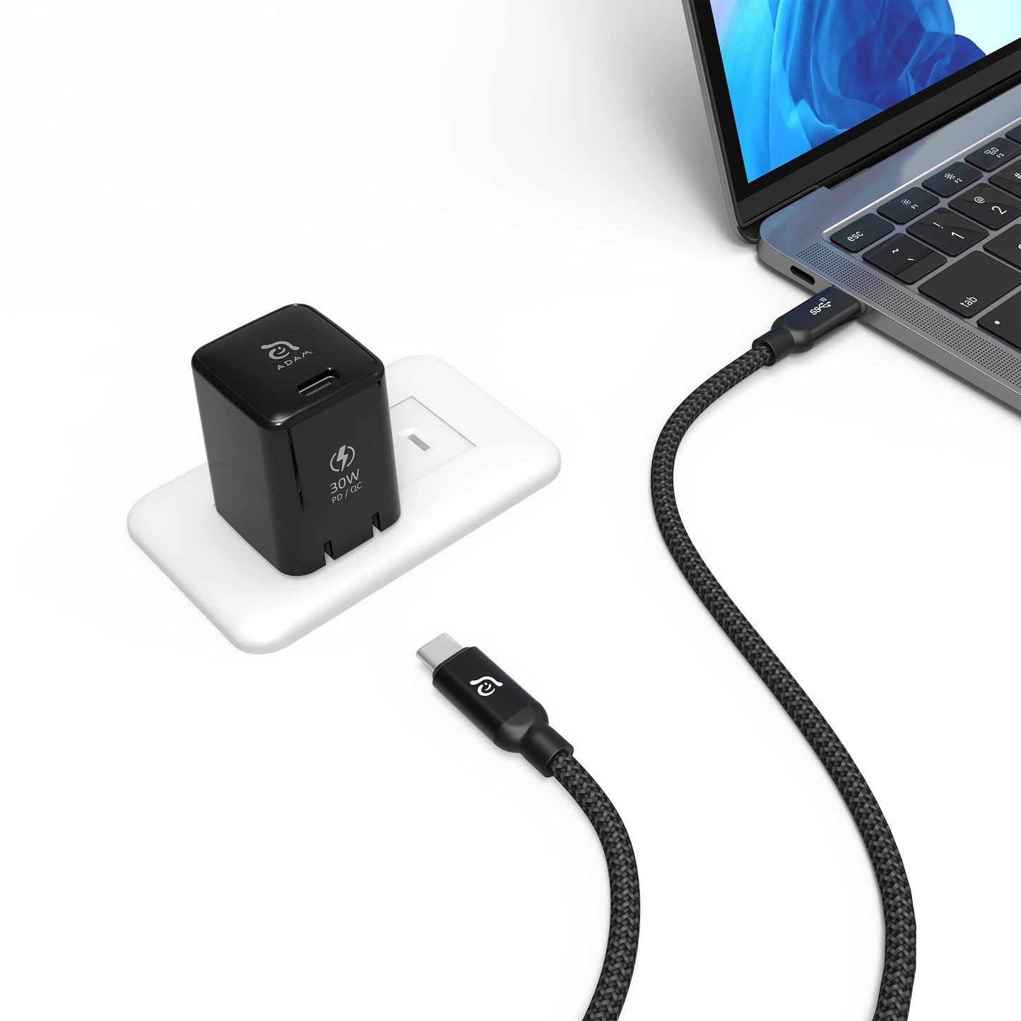 ADAM ELEMENTS Omnia X3 30W USB-C PD Wall Charger - Black
