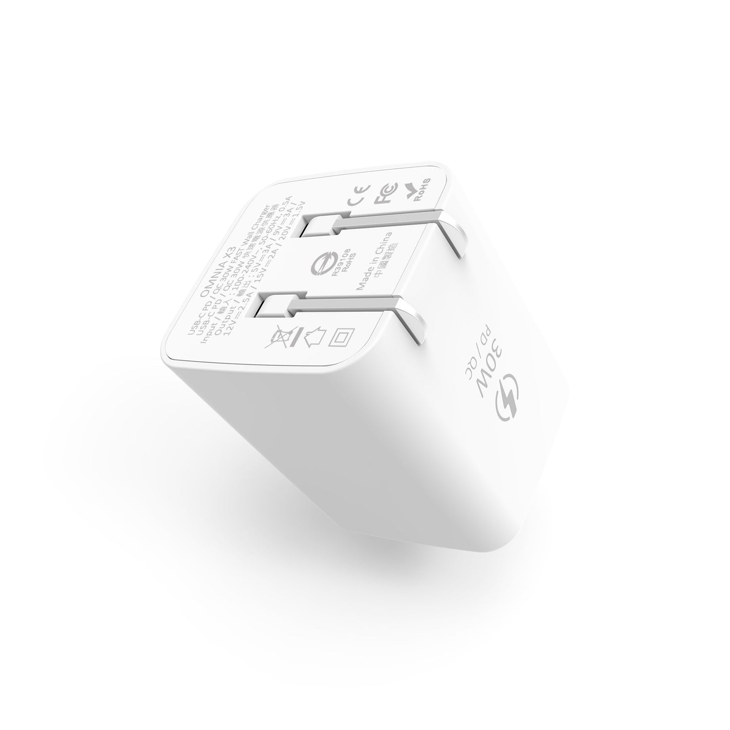 ADAM ELEMENTS Omnia X3 30W USB-C PD Wall Charger - White