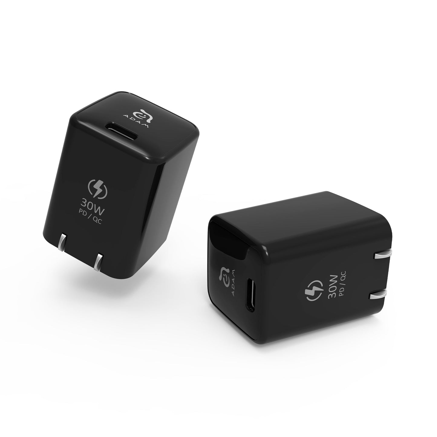 ADAM ELEMENTS Omnia X3 30W USB-C PD Wall Charger + USB-C to Lightning 1.2m - Black