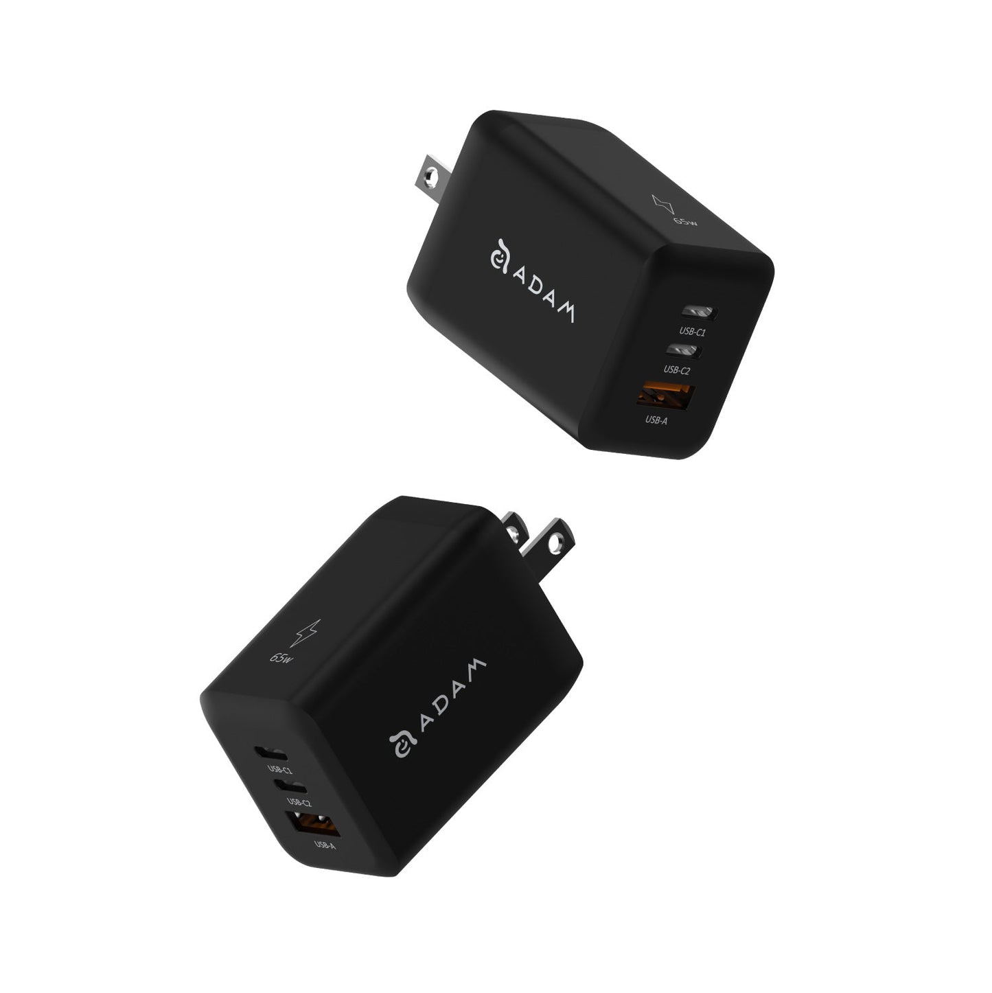 ADAM ELEMENTS OMNIA X65 GaN 65W 3-Port Wall Charger - Black
