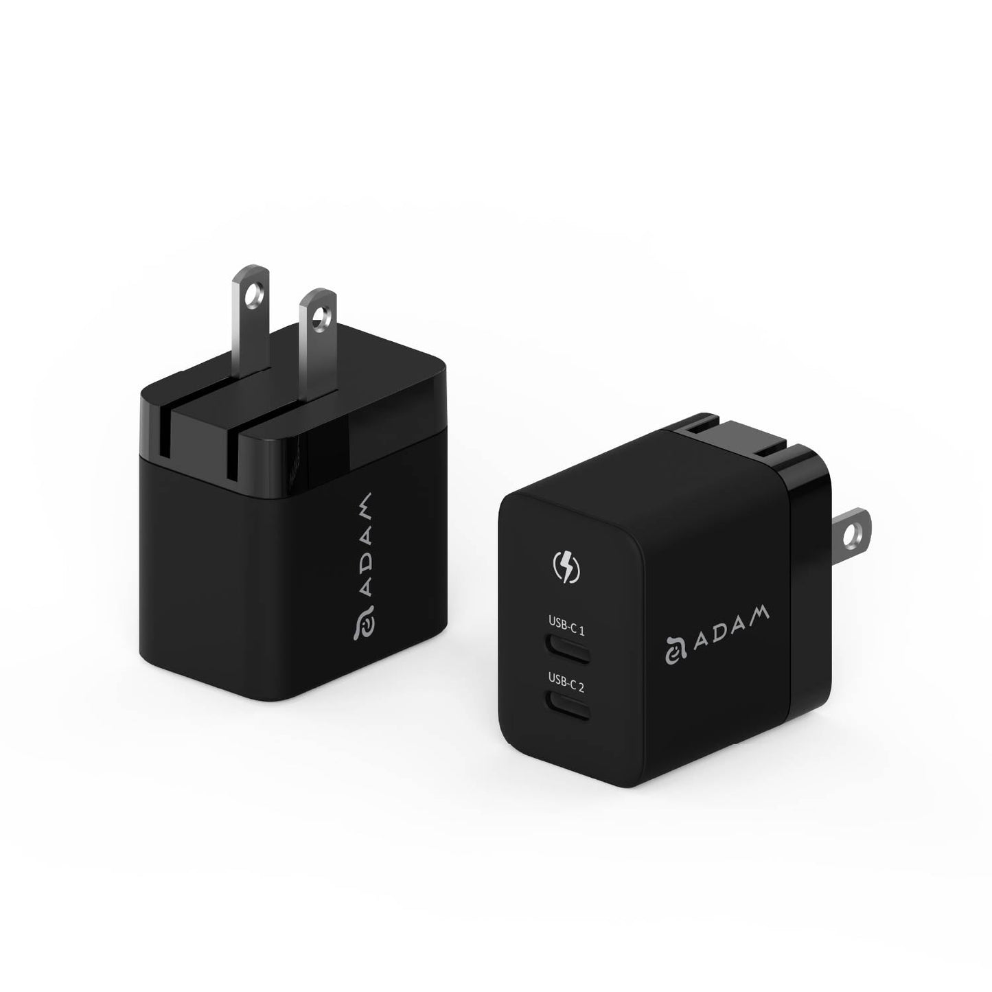 ADAM ELEMENTS OMNIA X35C GaN 35W Dual USB-C Wall Charger -Black