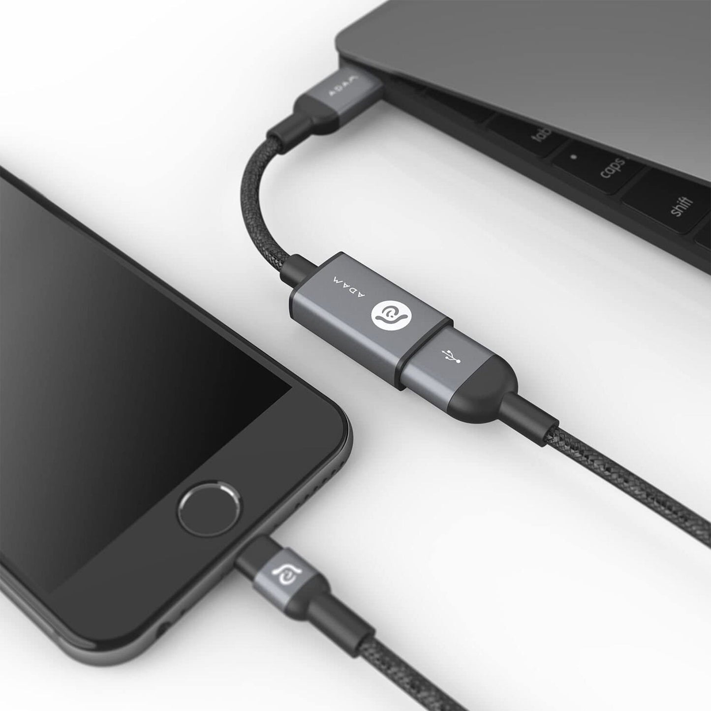 ADAM ELEMENTS USB C to USB Adapter - Grey