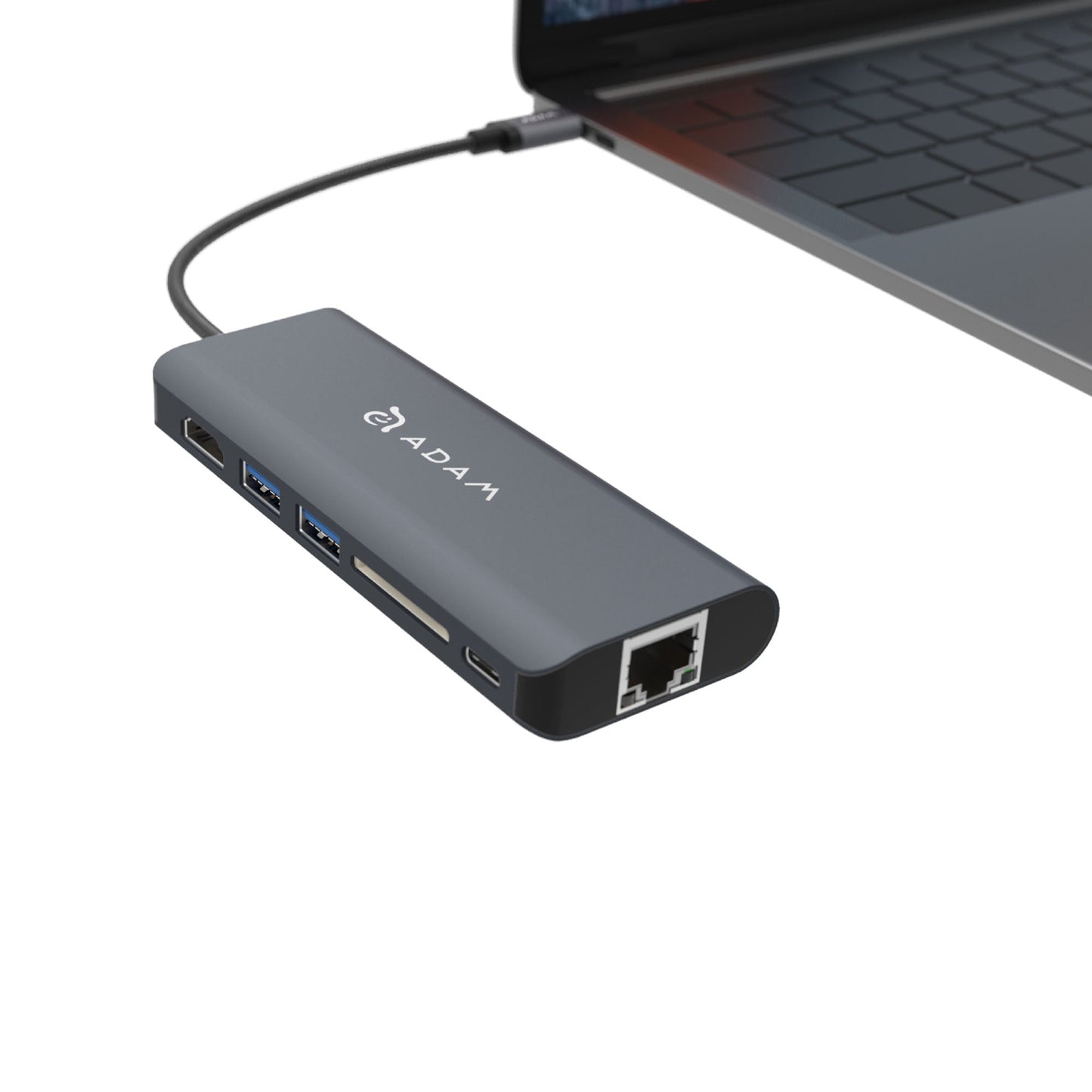 ADAM ELEMENTS Casa A01 USB C 6-in-1 Hub - Grey
