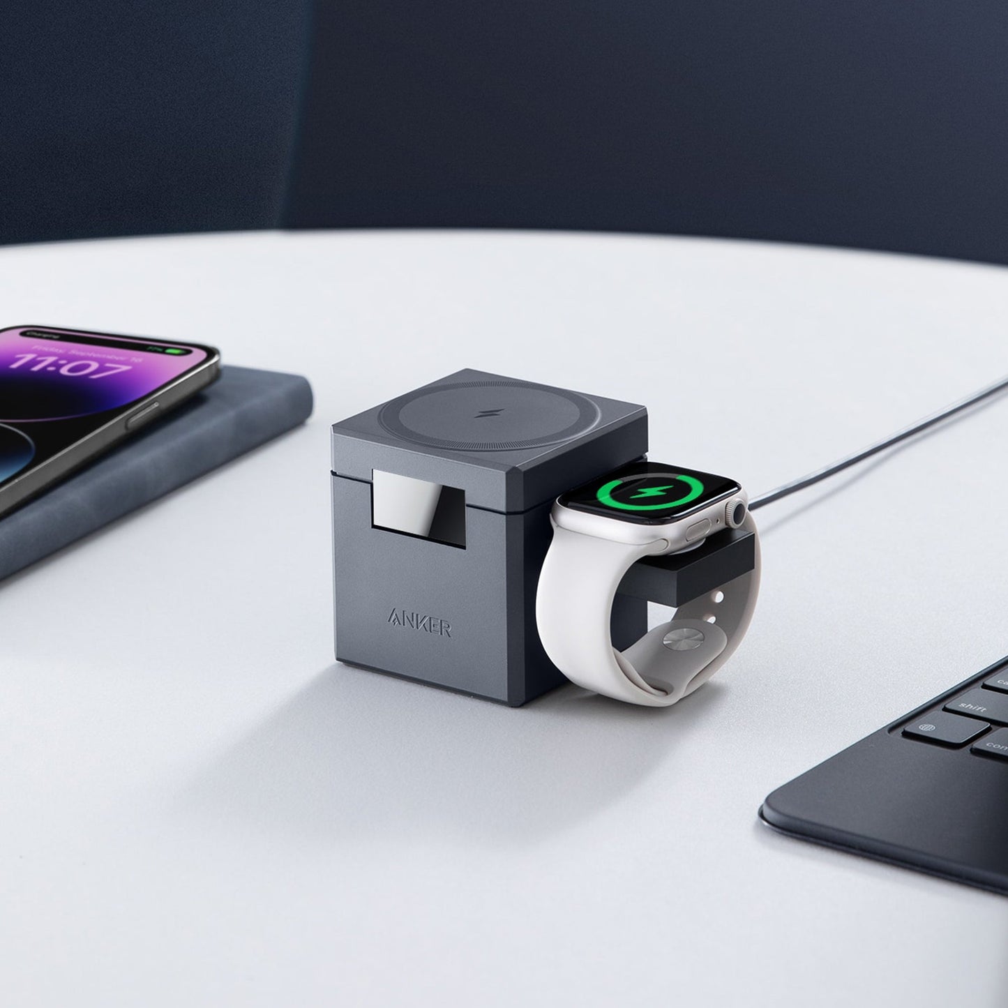ANKER 3-in-1 Cube with MagSafe - Gray