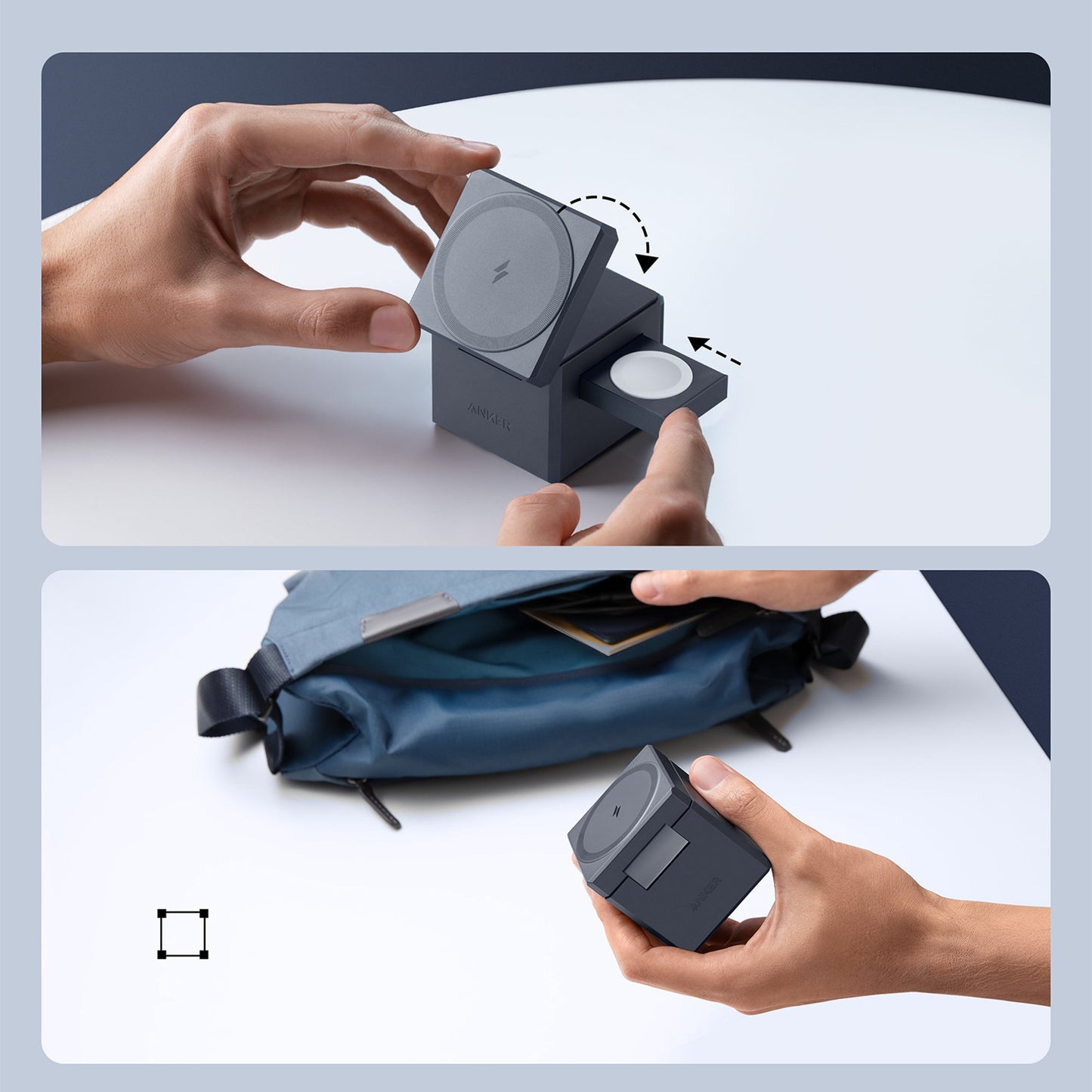 ANKER 3-in-1 Cube with MagSafe - Gray