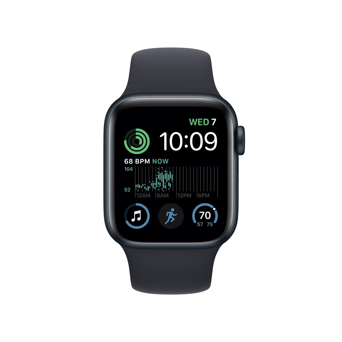 Apple Watch SE GPS + Cellular 40mm Midnight Aluminum Case with Midnight Sport Band - Regular