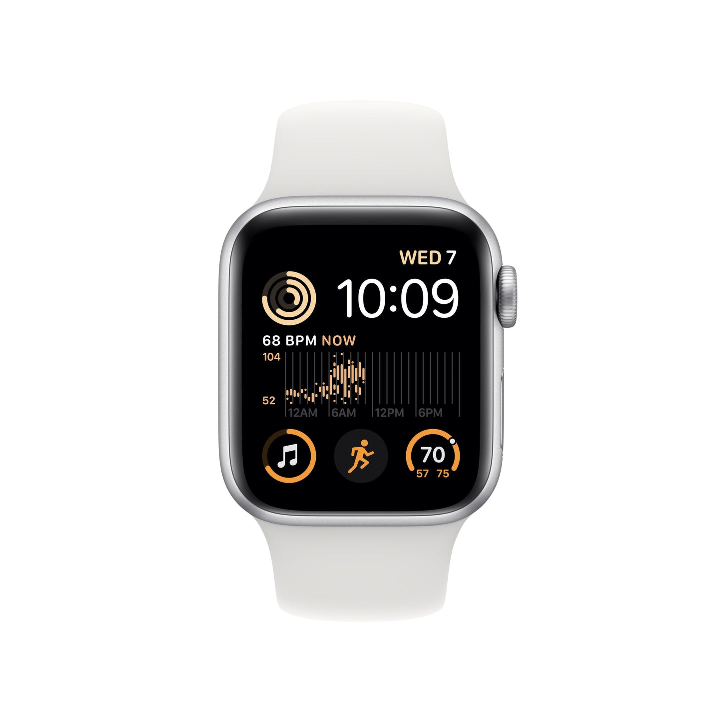 Apple Watch SE GPS + Cellular 40mm Silver Aluminum Case with White Sport Band - Regular