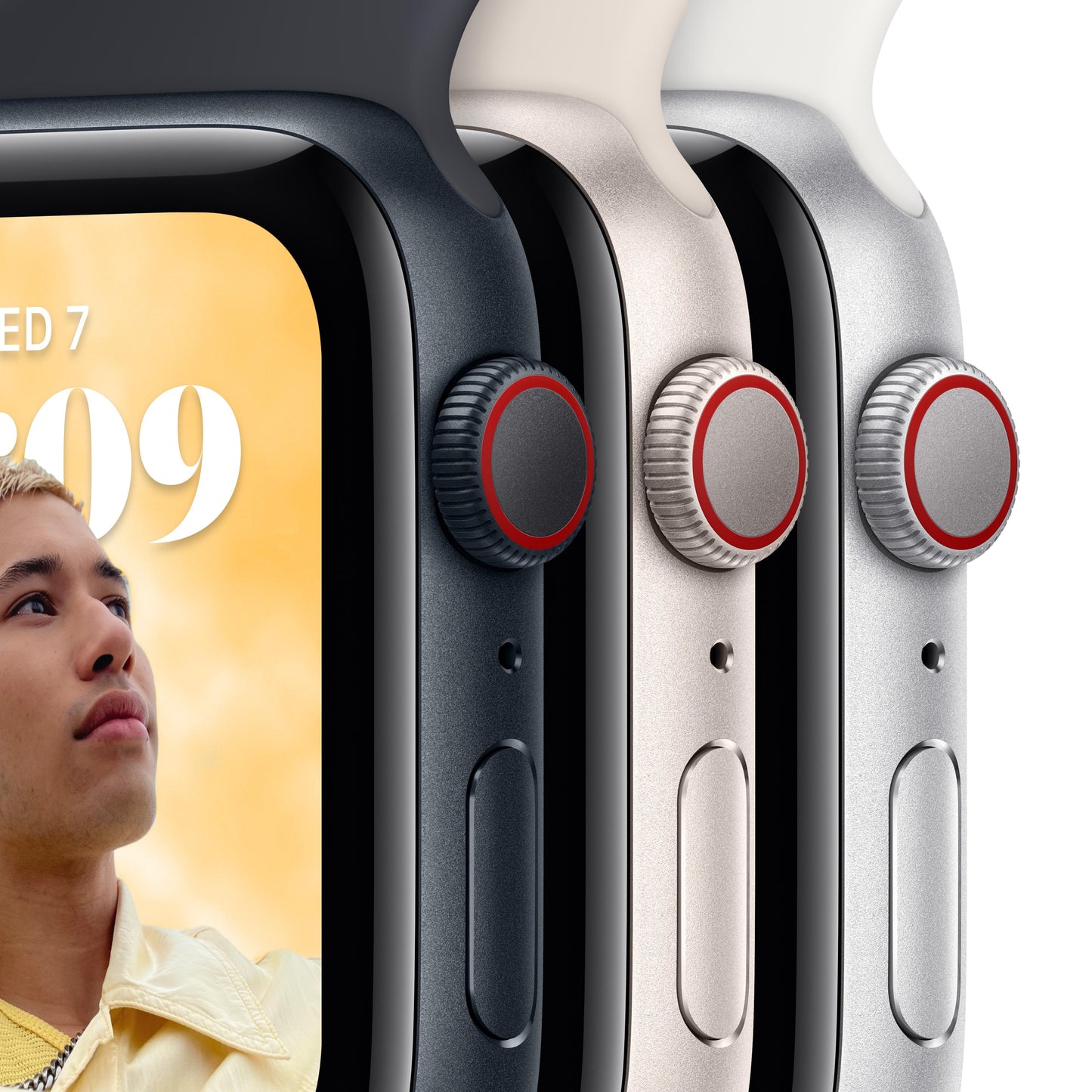Apple Watch SE GPS + Cellular 40mm Silver Aluminum Case with White Sport Band - Regular