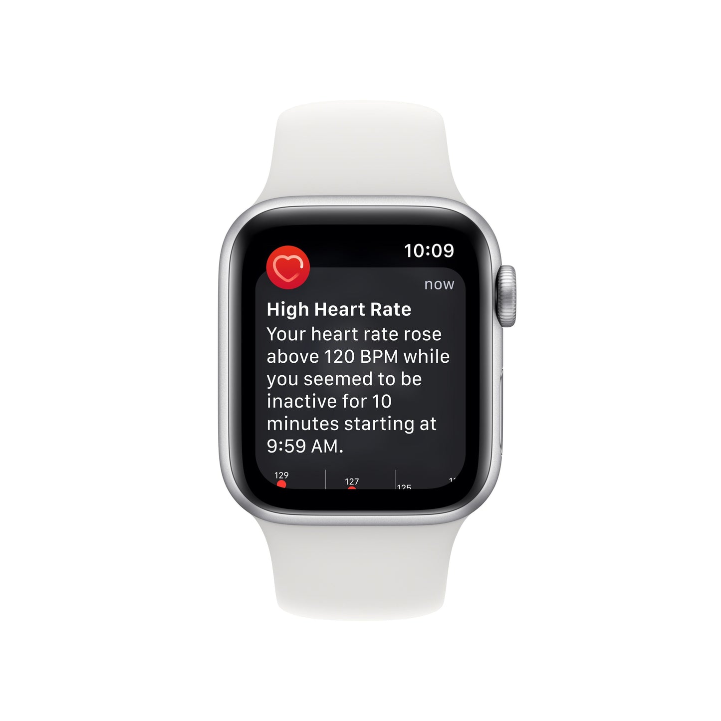 Apple Watch SE GPS + Cellular 40mm Silver Aluminum Case with White Sport Band - Regular