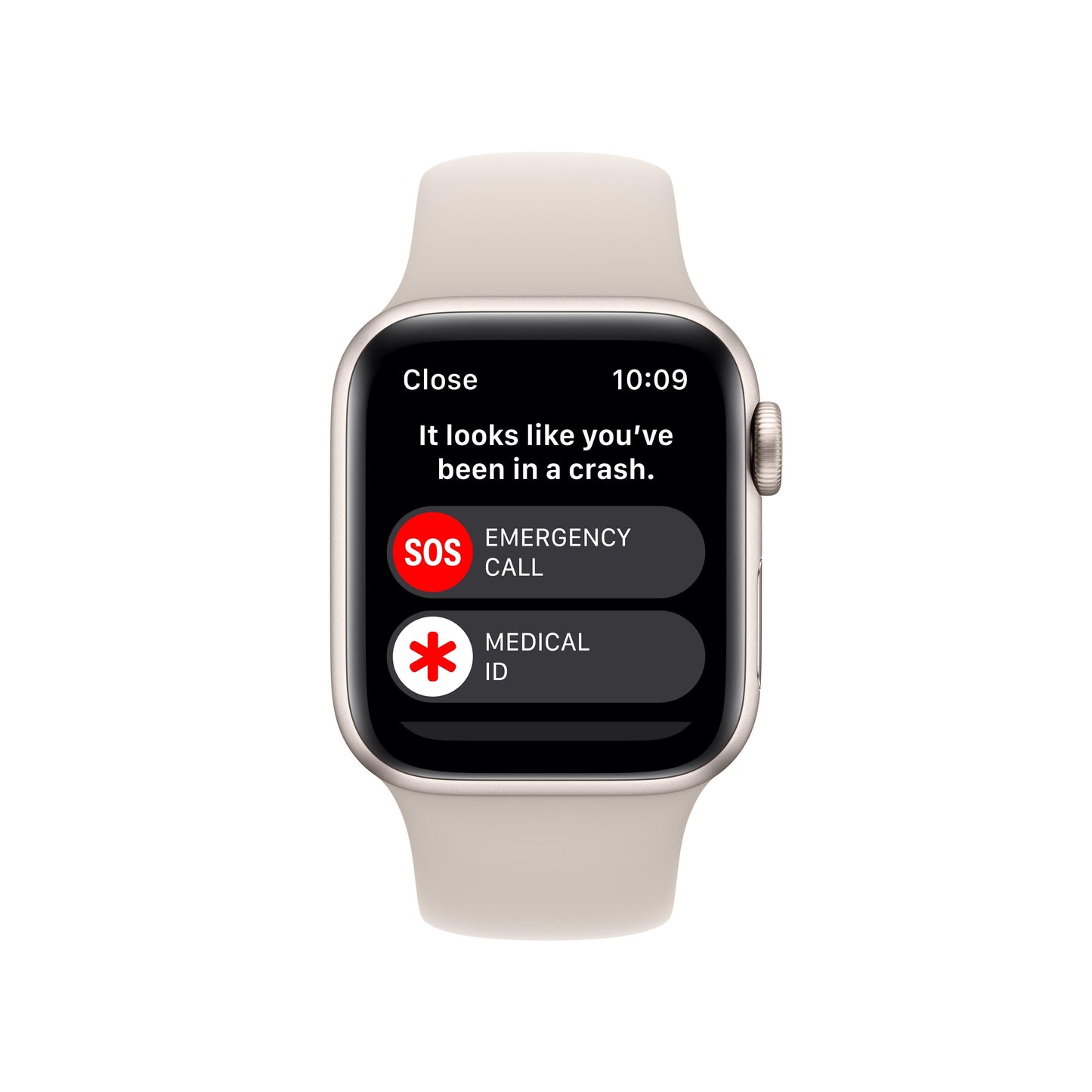 Apple Watch SE GPS + Cellular 40mm Starlight Aluminum Case with Starlight Sport Band - Regular