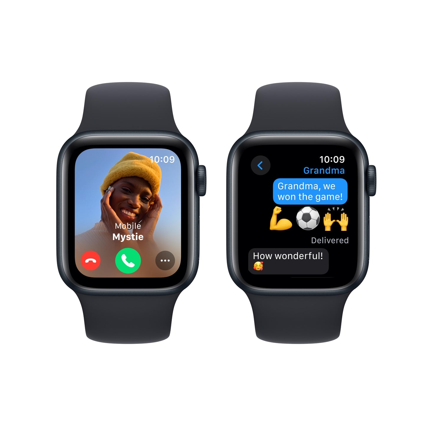 Apple Watch SE GPS 40mm Midnight Aluminum Case with Midnight Sport Band - S/M