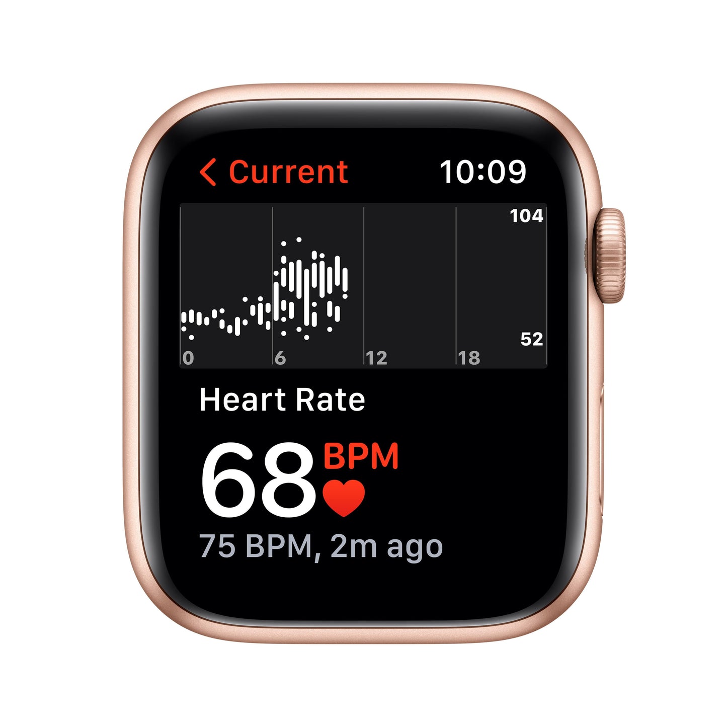 Apple Watch SE GPS, 44mm Gold Aluminum Case with Starlight Sport Band - Regular