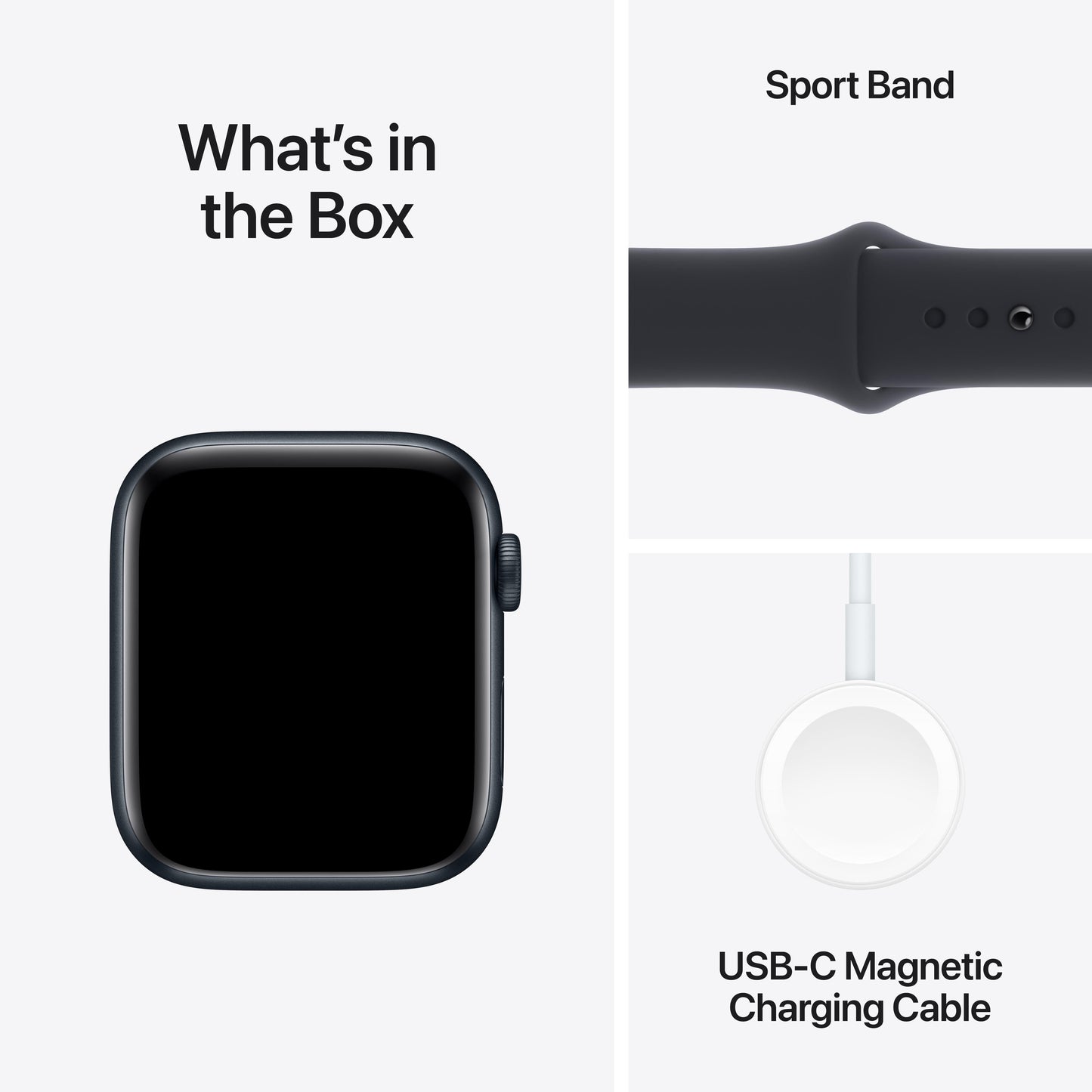 Apple Watch SE GPS 44mm Midnight Aluminum Case with Midnight Sport Band - M/L