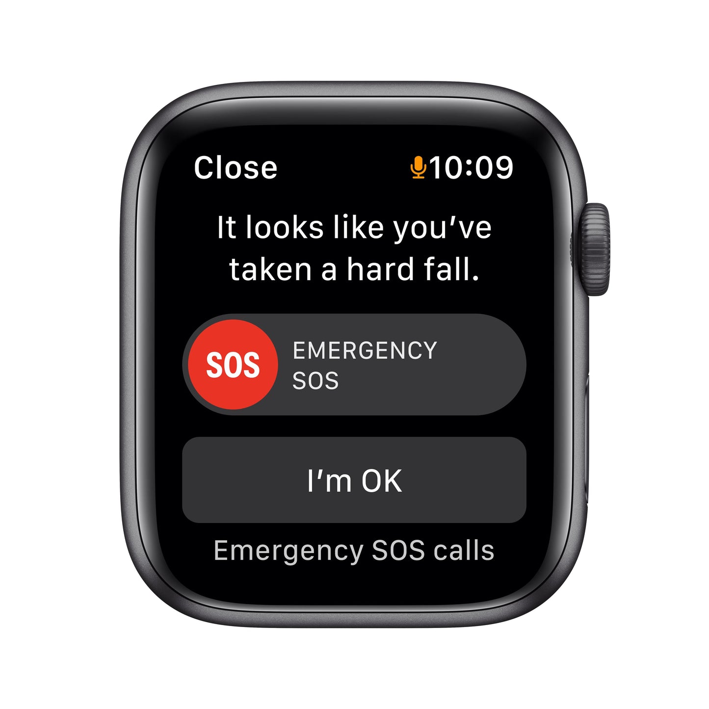 Apple Watch SE GPS, 44mm Space Gray Aluminum Case with Midnight Sport Band - Regular