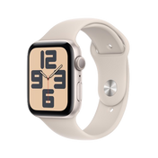 Apple Watch SE GPS 44mm Starlight Aluminum Case with Starlight Sport Band - S/M