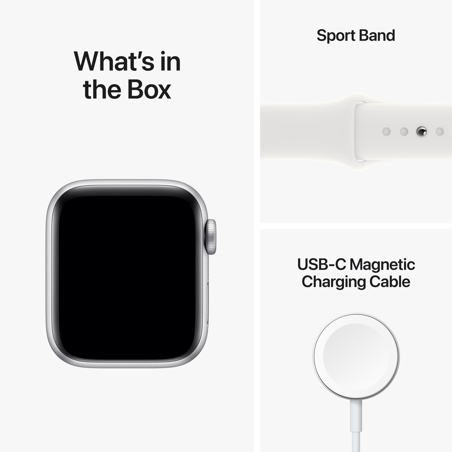 Apple Watch SE GPS + Cellular 40mm Silver Aluminum Case with White Sport Band - Regular