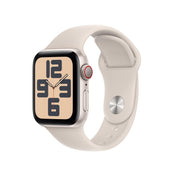 Apple Watch SE GPS + Cellular 40mm Starlight Aluminum Case with Starlight Sport Band - S/M
