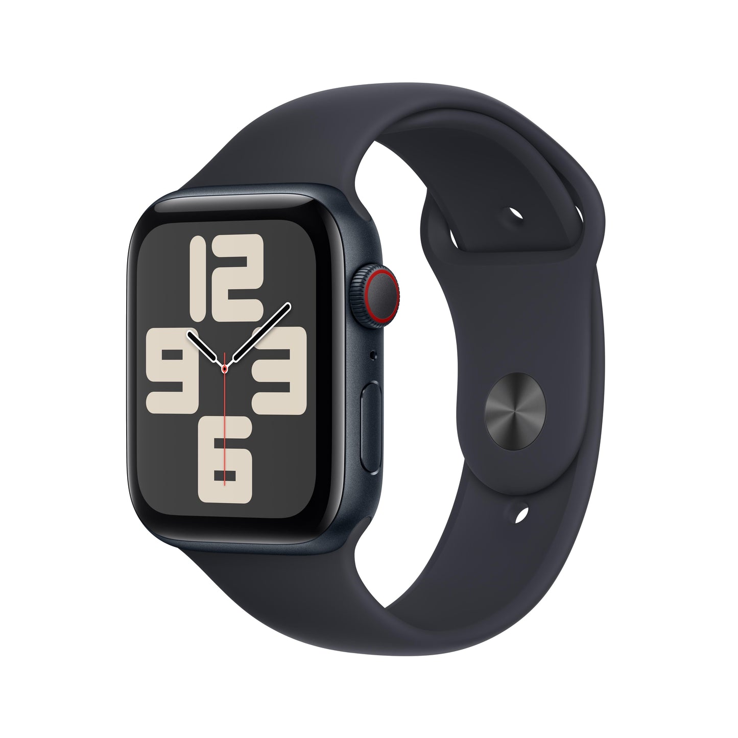 Apple Watch SE GPS + Cellular 44mm Midnight Aluminum Case with Midnight Sport Band - S/M
