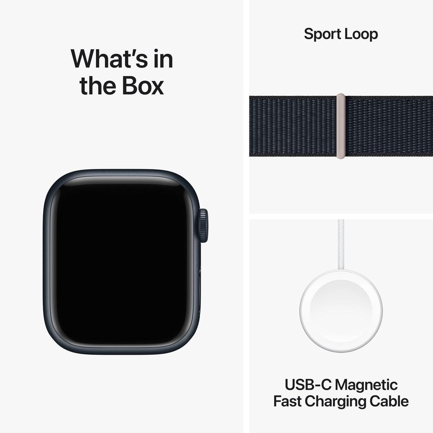 Apple Watch Series 9 GPS 41mm Midnight Aluminum Case with Midnight Sport Loop