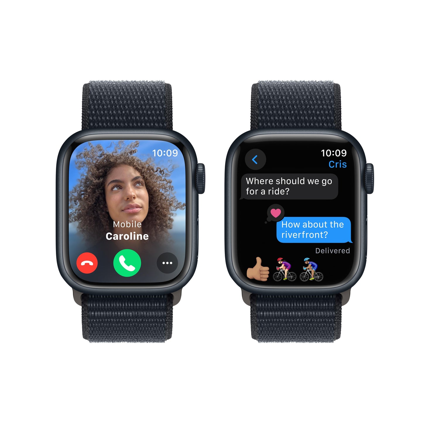 Apple Watch Series 9 GPS 41mm Midnight Aluminum Case with Midnight Sport Loop