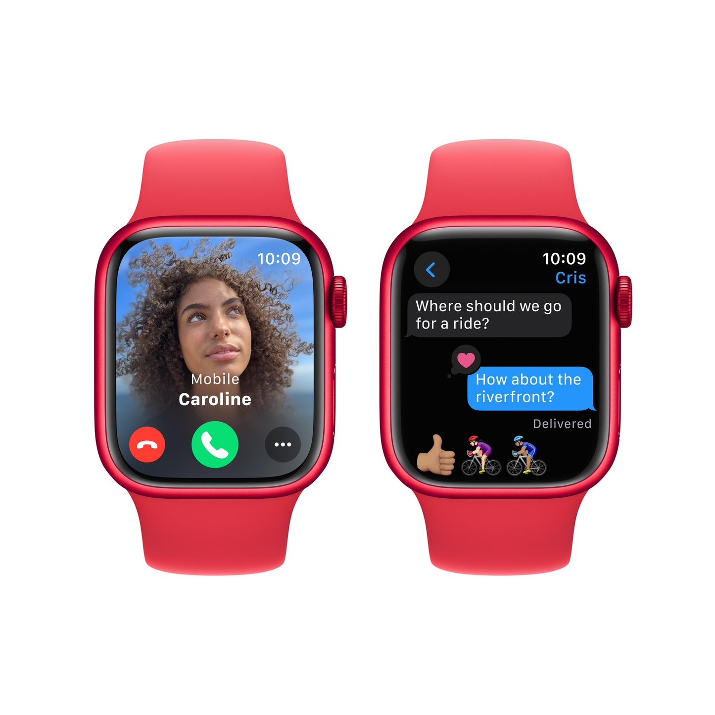 Apple Watch Series 9 GPS 41mm (PRODUCT)RED Aluminum Case with (PRODUCT)RED Sport Band - S/M