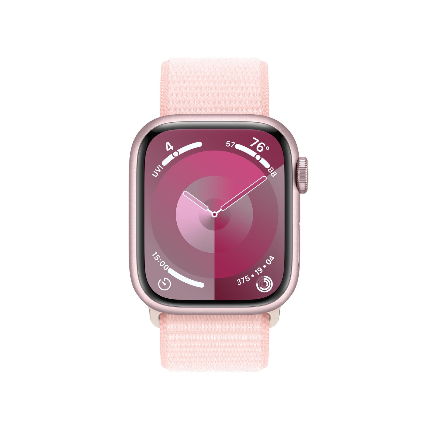 Apple Watch Series 9 GPS 41mm Pink Aluminum Case with Light Pink Sport Loop
