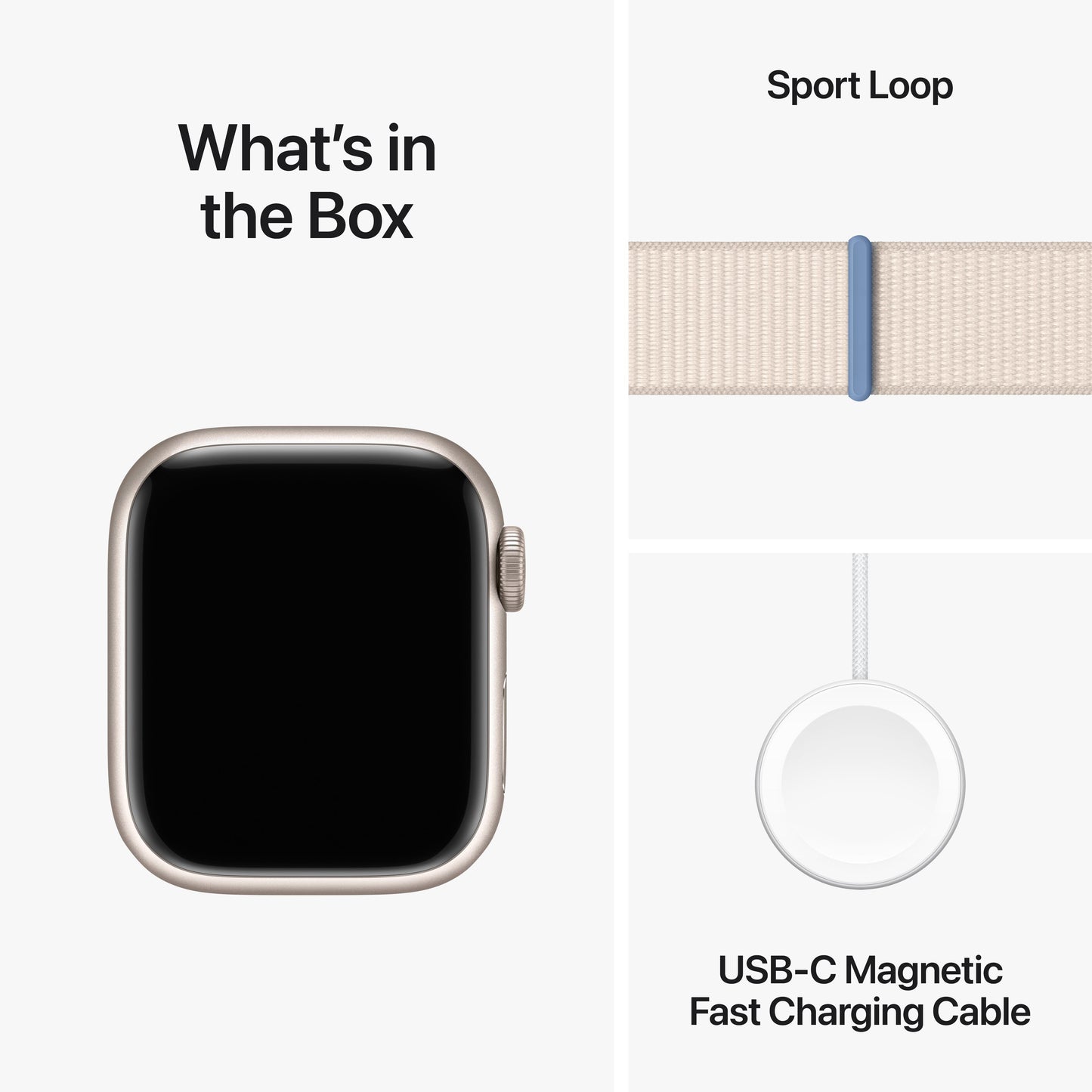 Apple Watch Series 9 GPS 41mm Starlight Aluminum Case with Starlight Sport Loop