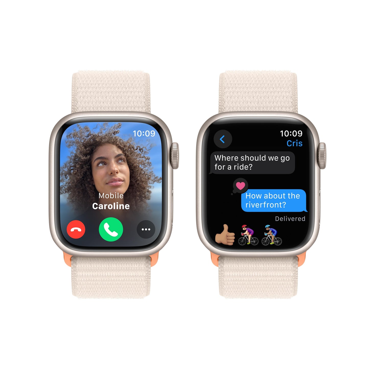 Apple Watch Series 9 GPS 41mm Starlight Aluminum Case with Starlight Sport Loop