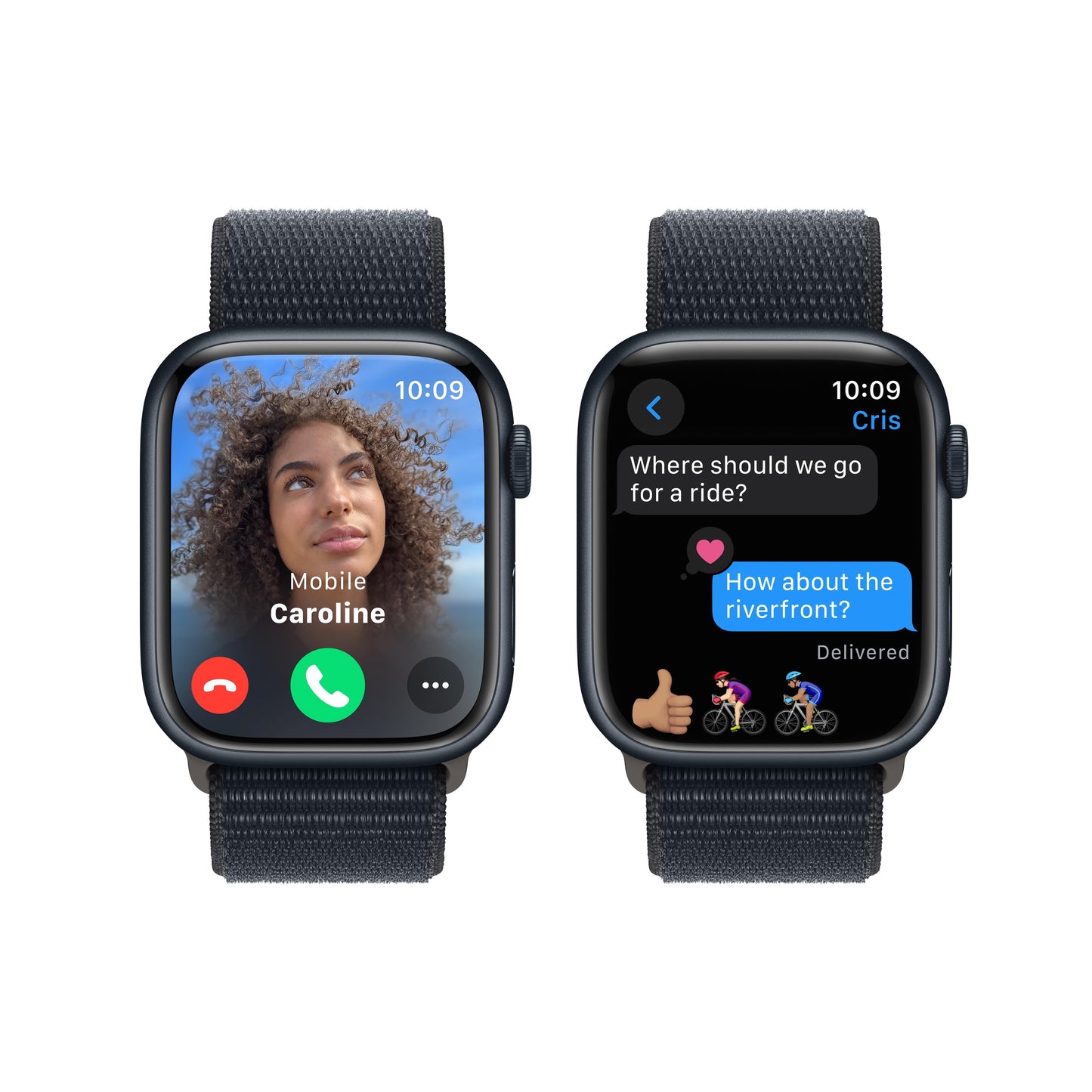 Apple Watch Series 9 GPS 45mm Midnight Aluminum Case with Midnight Sport Loop