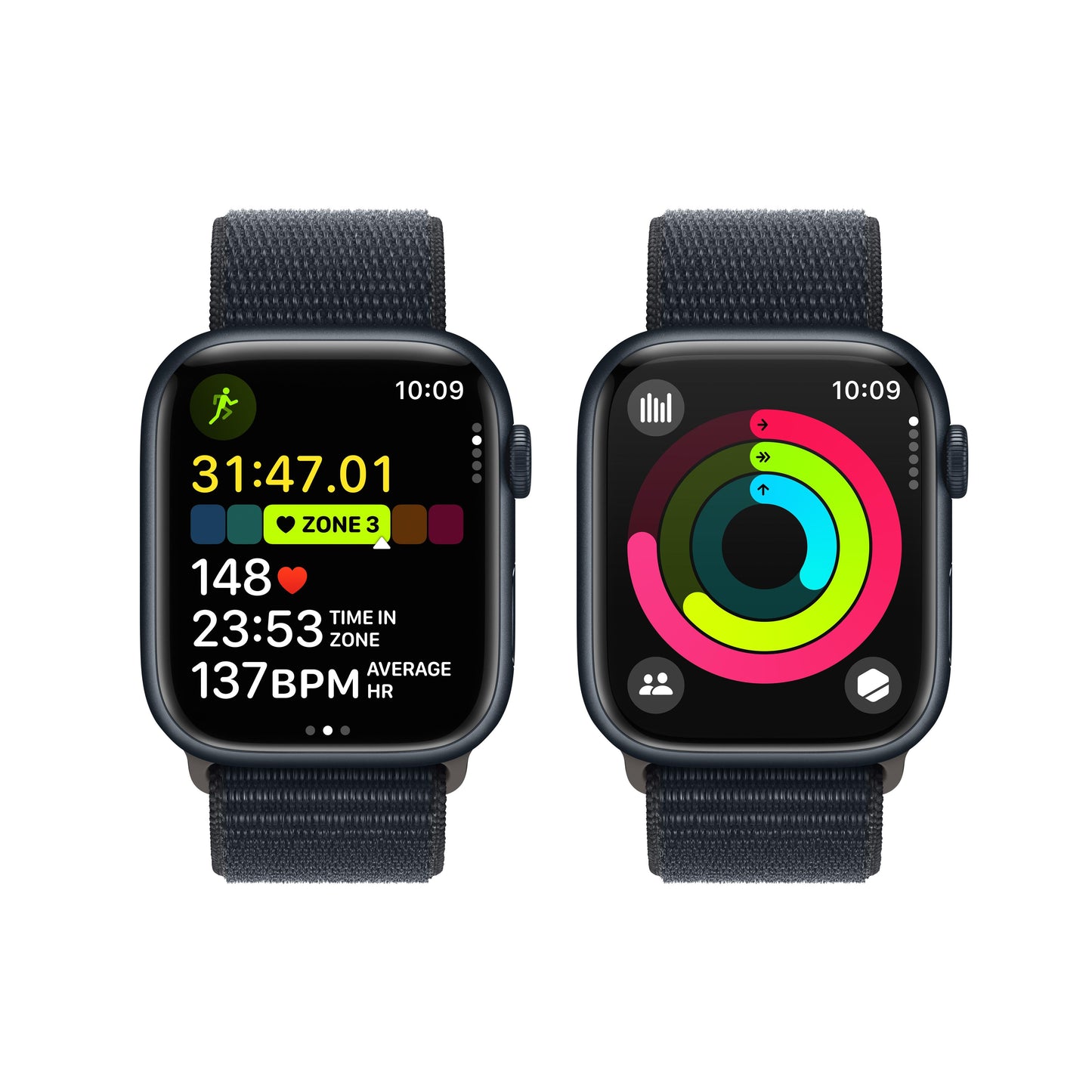 Apple Watch Series 9 GPS 45mm Midnight Aluminum Case with Midnight Sport Loop