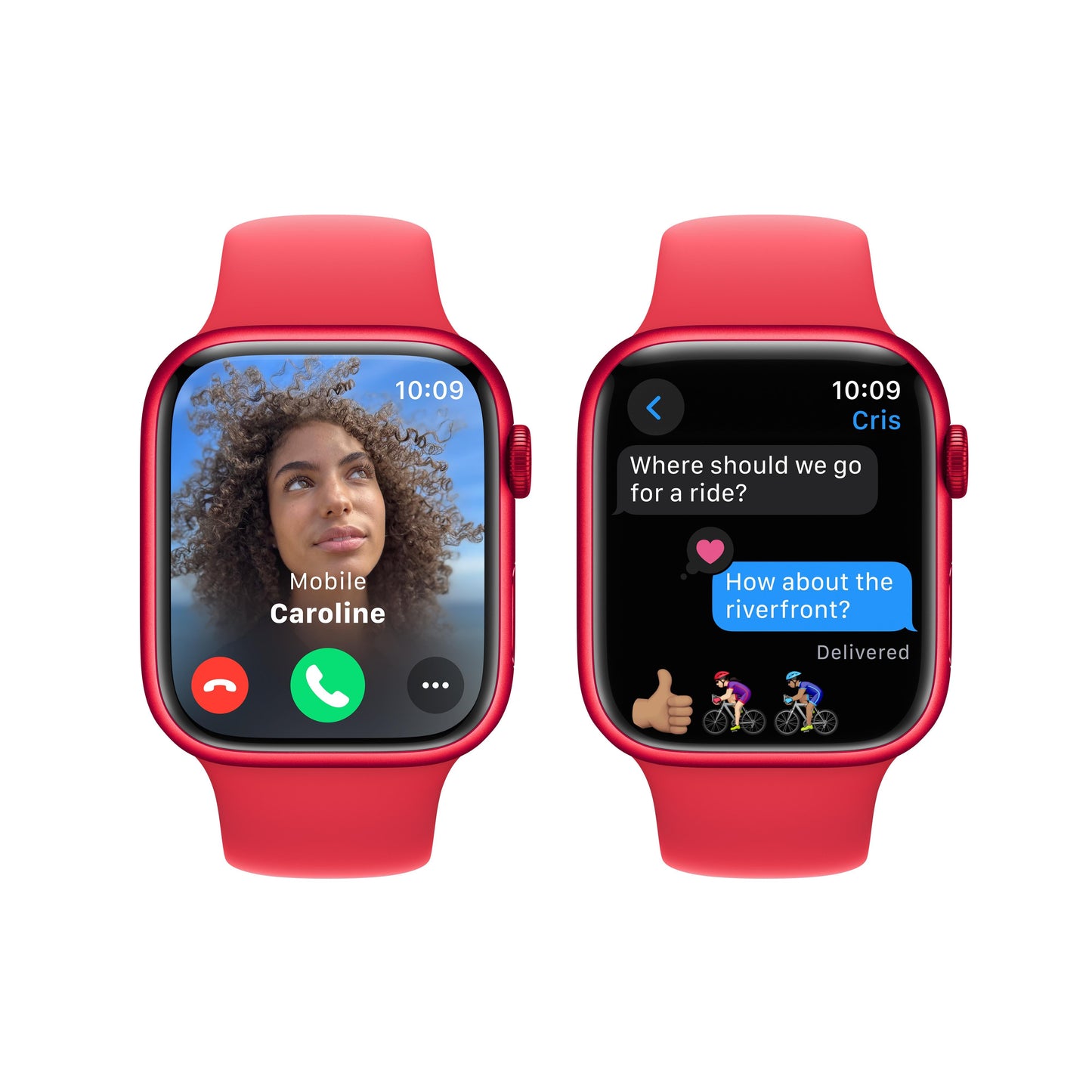 Apple Watch Series 9 GPS 45mm (PRODUCT)RED Aluminum Case with (PRODUCT)RED Sport Band - M/L