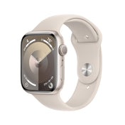 Apple Watch Series 9 GPS 45mm Starlight Aluminum Case with Starlight Sport Band - S/M