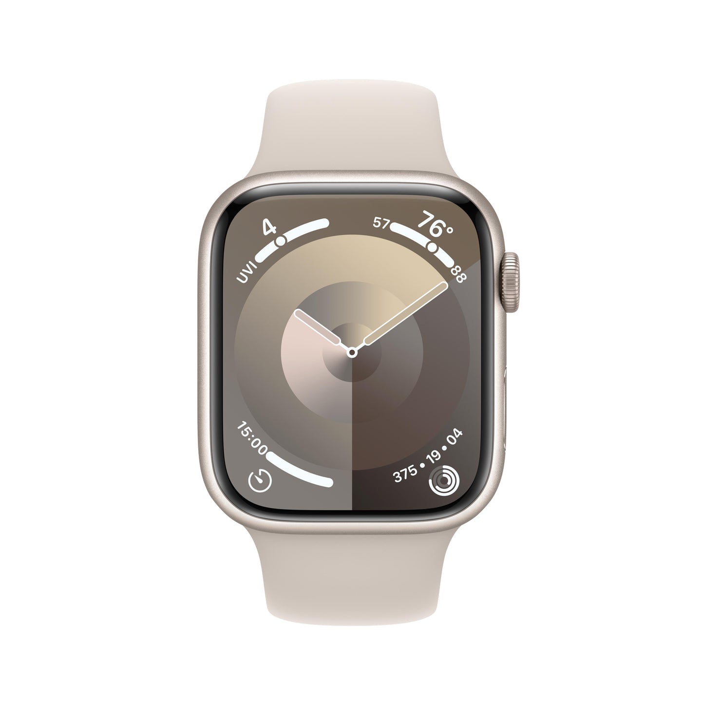 Apple Watch Series 9 GPS 45mm Starlight Aluminum Case with Starlight Sport Band - S/M