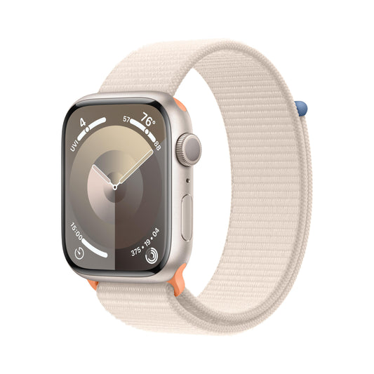 Apple Watch Series 9 GPS 45mm Starlight Aluminum Case with Starlight Sport Loop