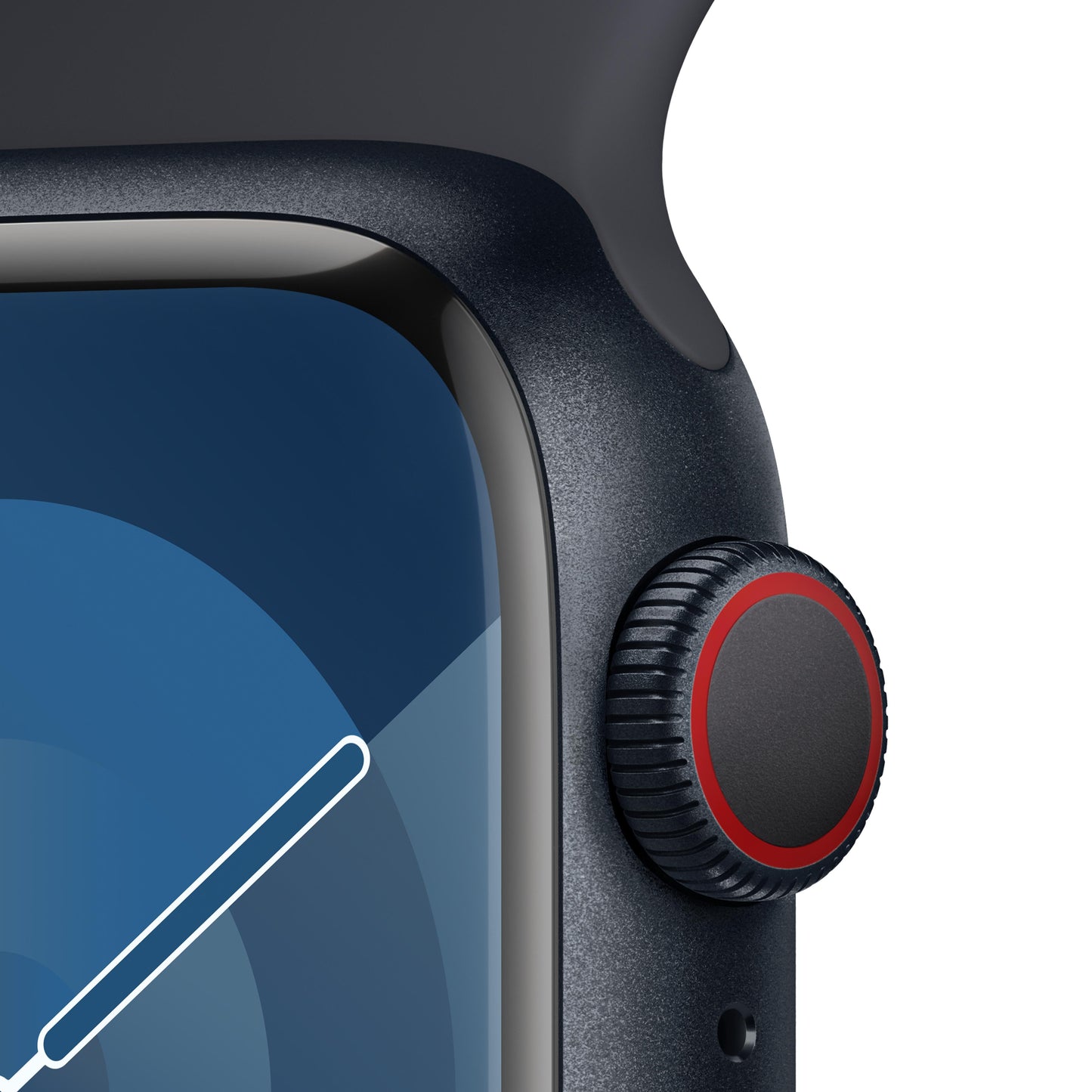 Apple Watch Series 9 GPS + Cellular 41mm Midnight Aluminum Case with Midnight Sport Band - S/M