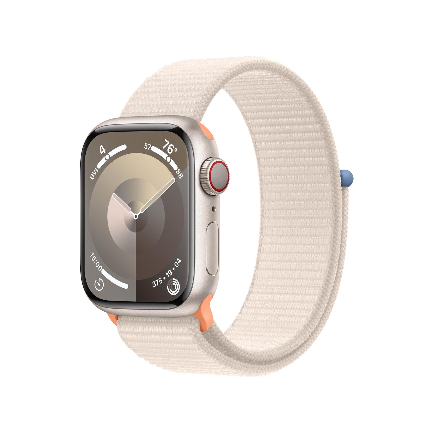 Apple Watch Series 9 GPS + Cellular 41mm Starlight Aluminum Case with Starlight Sport Loop