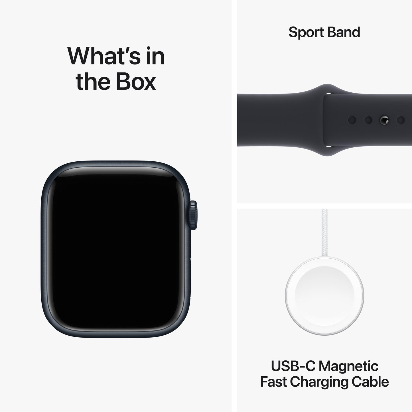 Apple Watch Series 9 GPS + Cellular 45mm Midnight Aluminum Case with Midnight Sport Band - M/L