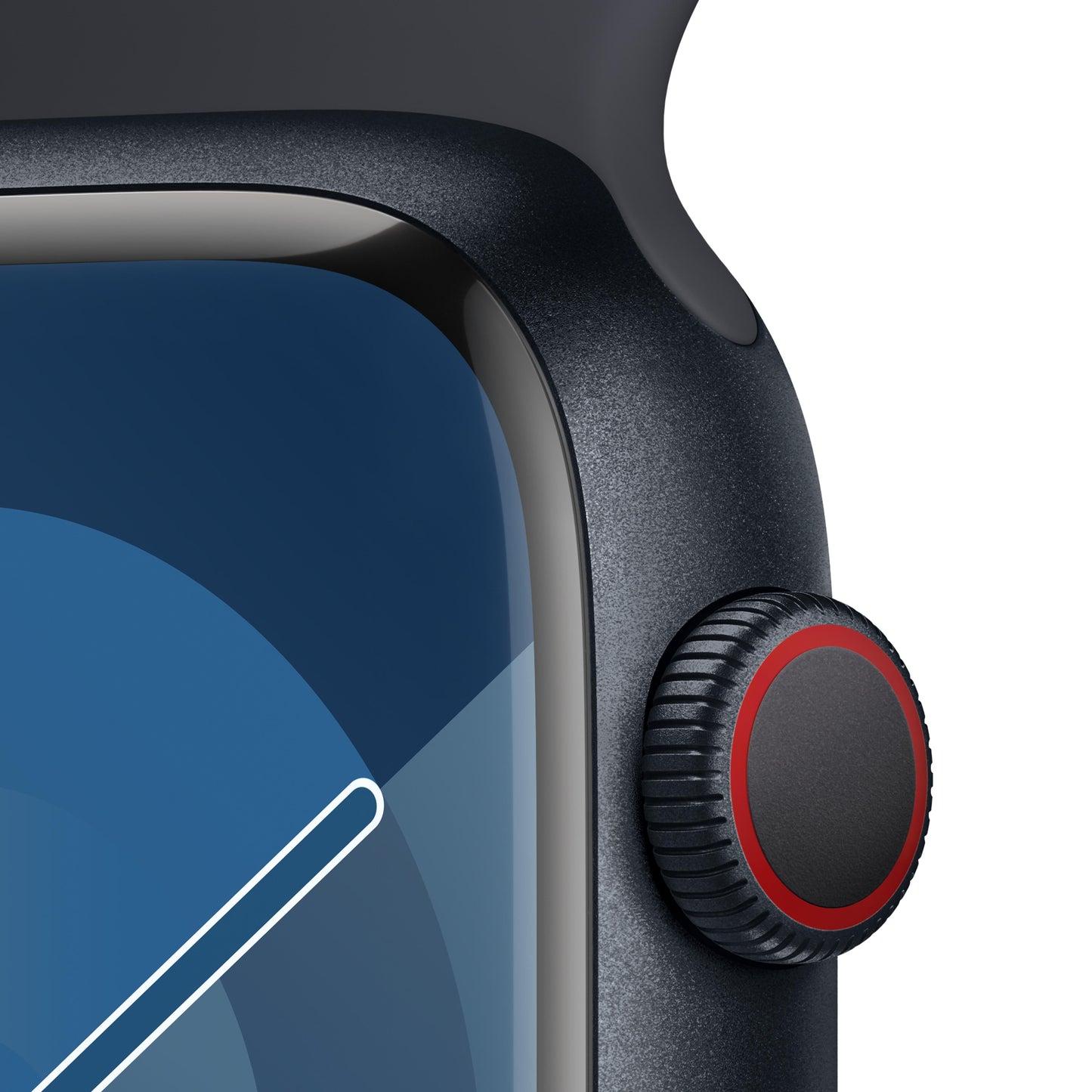 Apple Watch Series 9 GPS + Cellular 45mm Midnight Aluminum Case with Midnight Sport Band - S/M