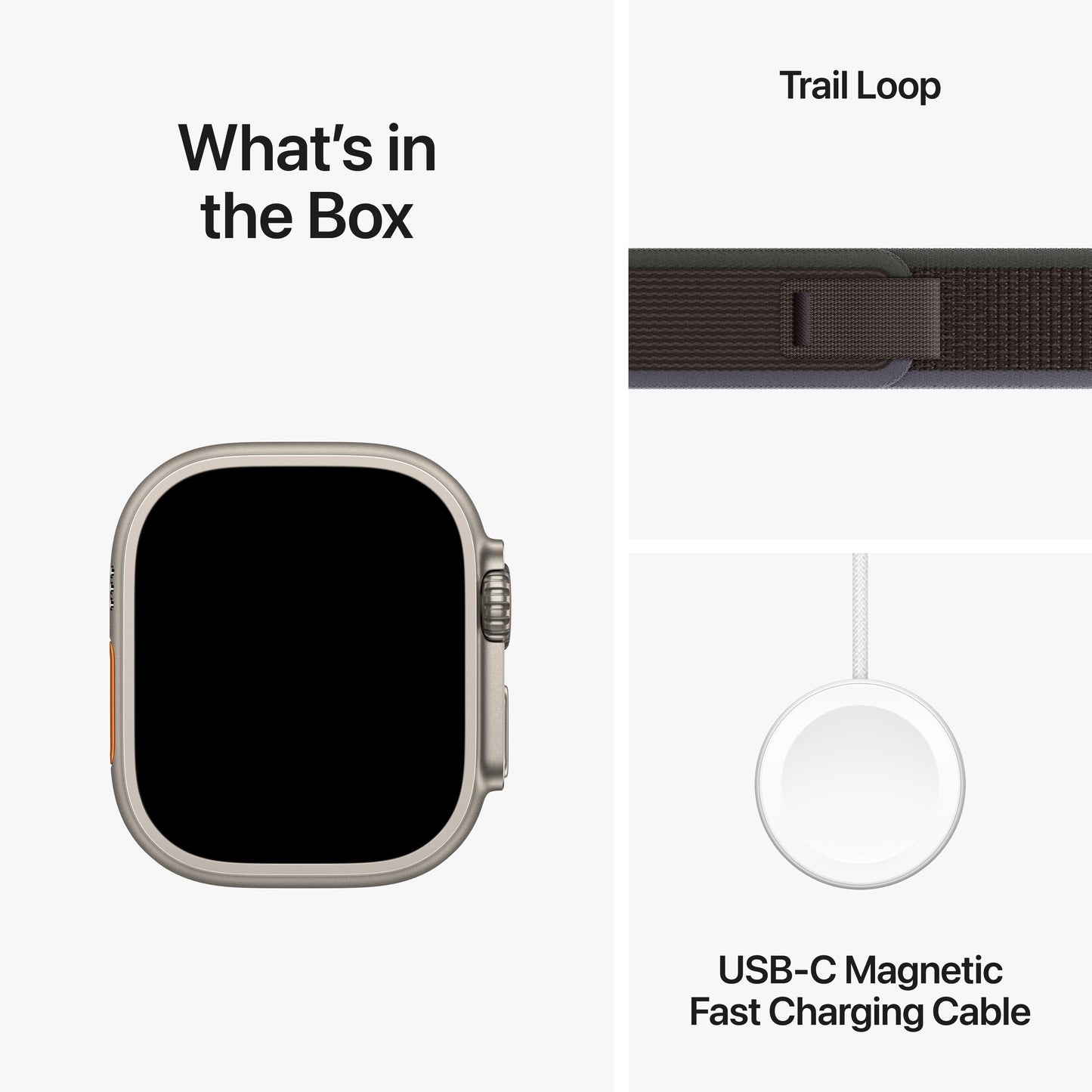 Apple Watch Ultra 2 GPS + Cellular 49mm Titanium Case with Blue/Black Trail Loop - S/M