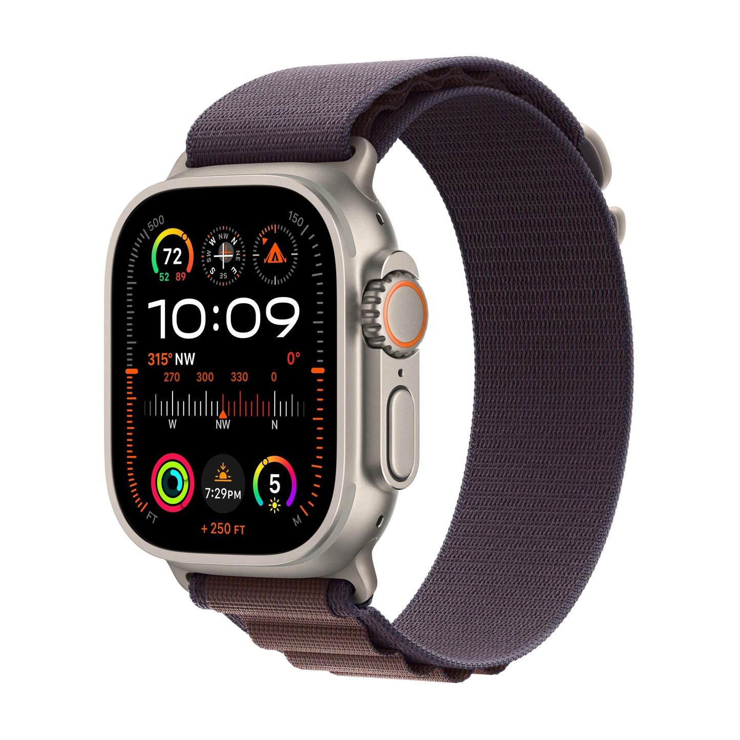 Apple Watch Ultra 2 GPS + Cellular 49mm Titanium Case with Indigo Alpine Loop - Medium